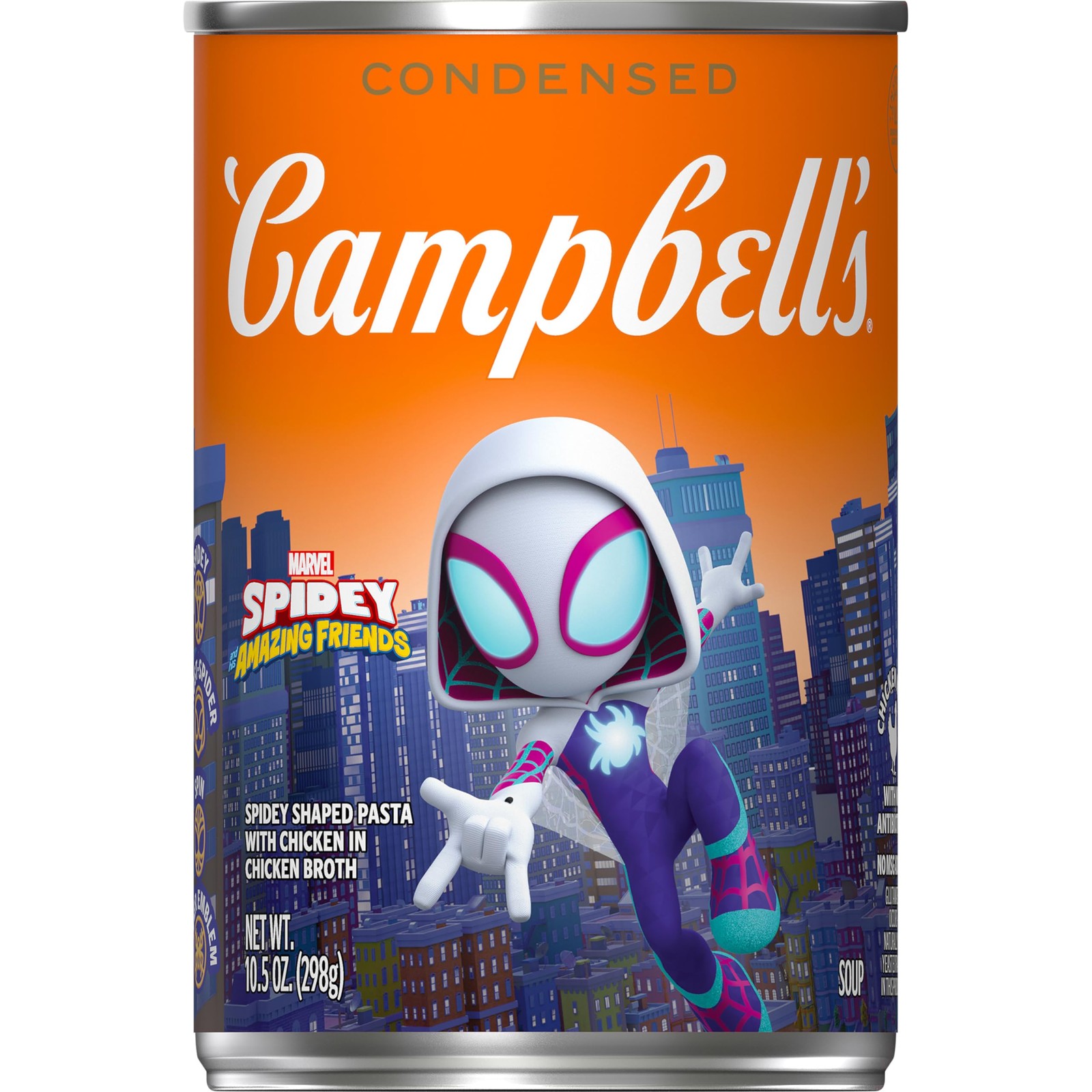 Campbell’s Condensed Kids Soup, Marvel’s Spidey and His Amazing Friends Shaped Campbell’s Condensed Kids Soup, Marvel’s Spidey and His Amazing Friends Shaped