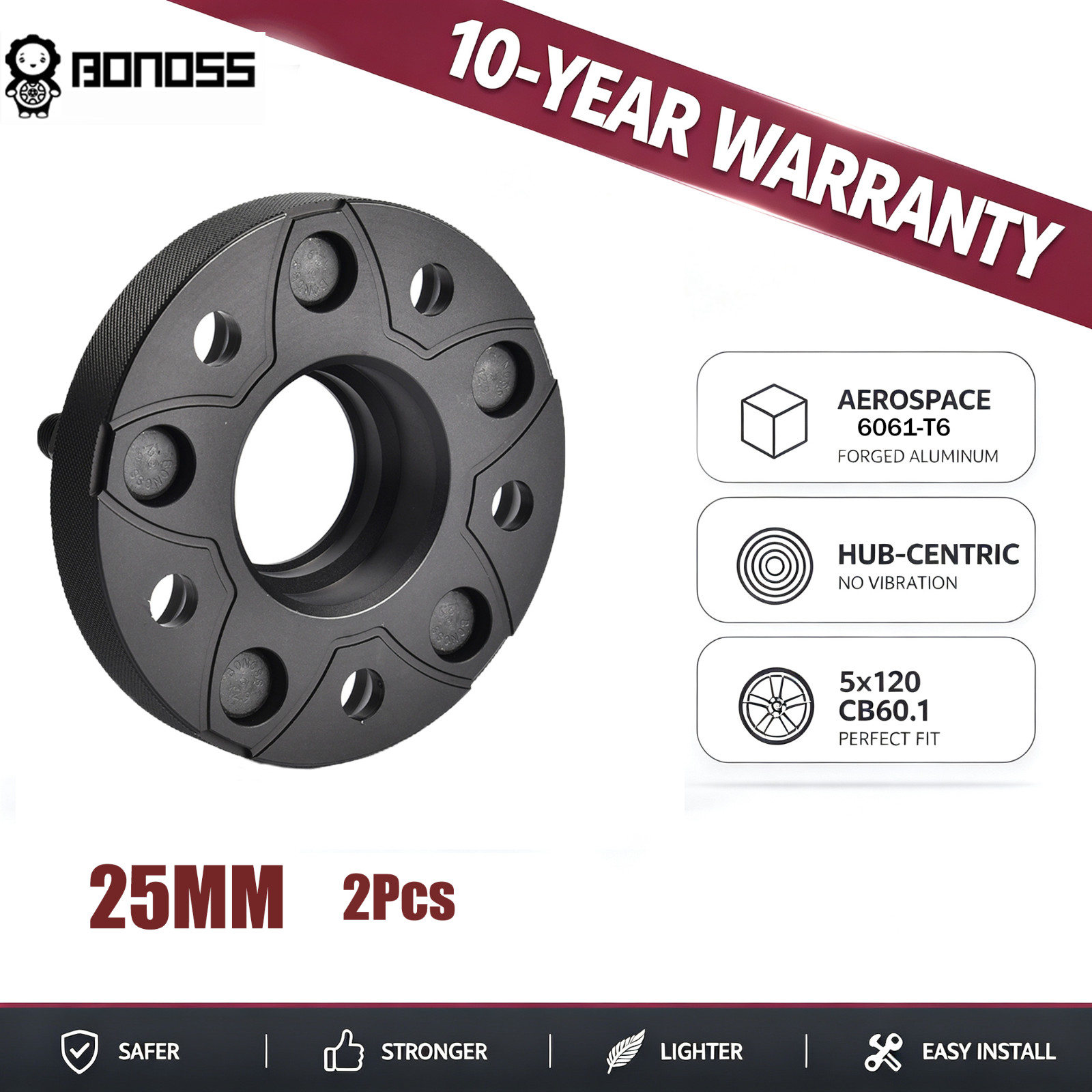 5x120 5x4.72 2×25mm Wheel Spacers  For Lexus LS LC Hub-centric BONOSS CB60.1