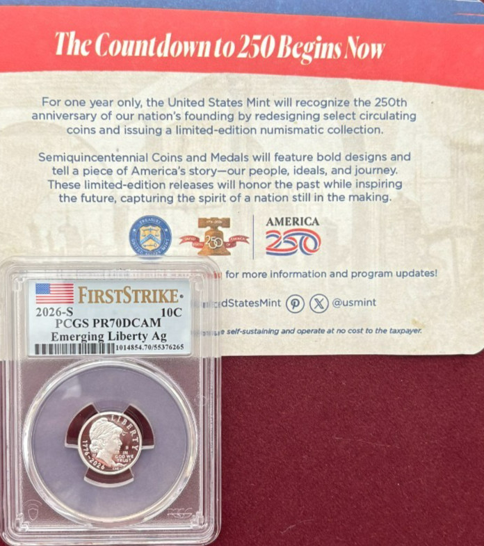 2026 S Silver Emerging Liberty Ag PCGS PR70DCAM FIRSTSTRIKE FLAG 2026 S Silver Emerging Liberty Ag PCGS PR70DCAM FIRSTSTRIKE FLAG