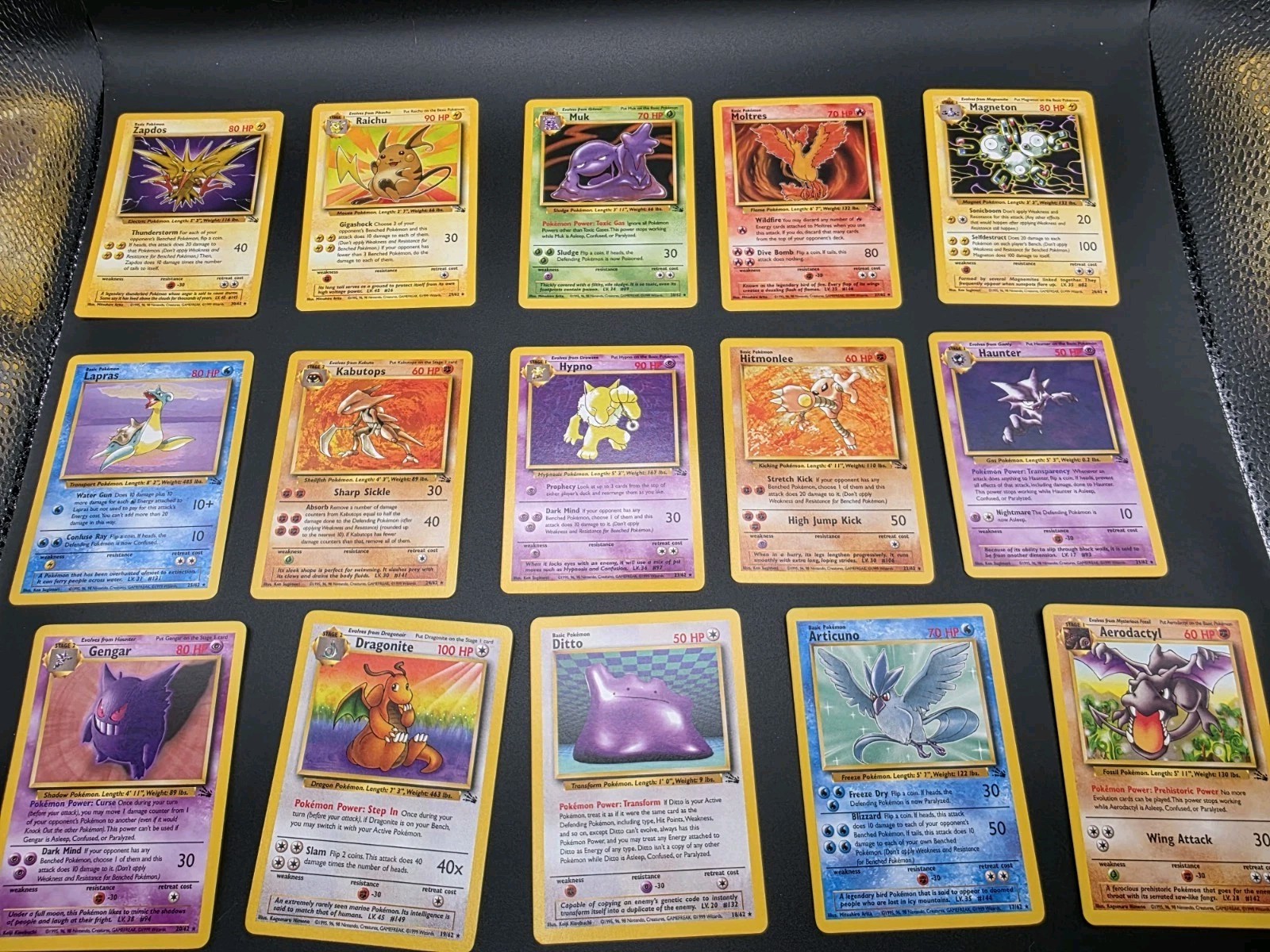 Vintage Pokemon Complete Fossil Common Uncommon & Rare Set CARDS ALL NM