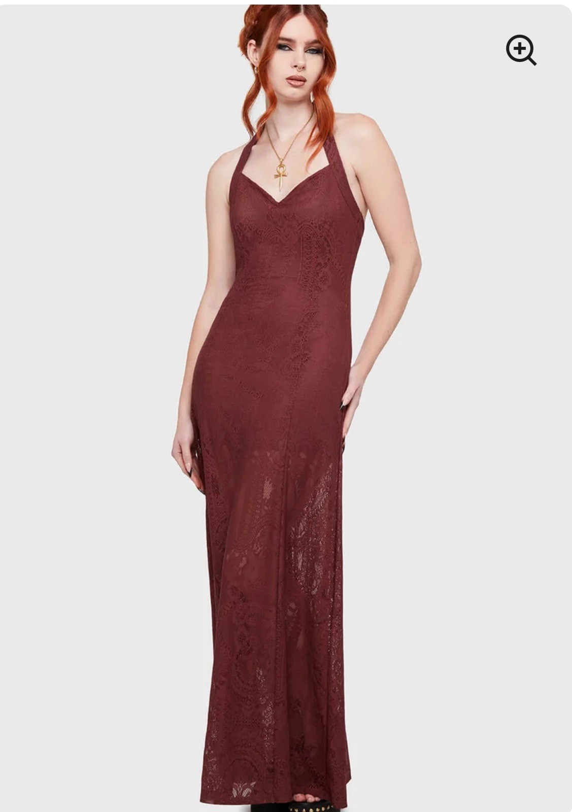 Killstar Liliths Garden Maxi Dress Brown XXL Killstar Liliths Garden Maxi Dress Brown XXL