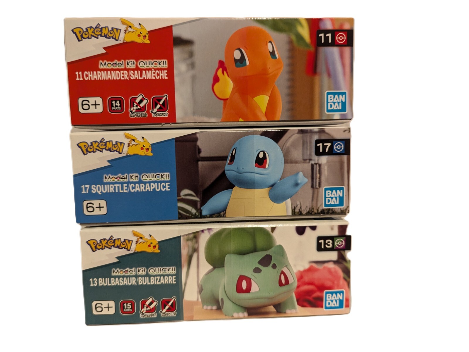 Pokemon Bandai Model Kit Collection Bundle - Catch All Three Starters Pokemon Bandai Model Kit Collection Bundle - Catch All Three Starters