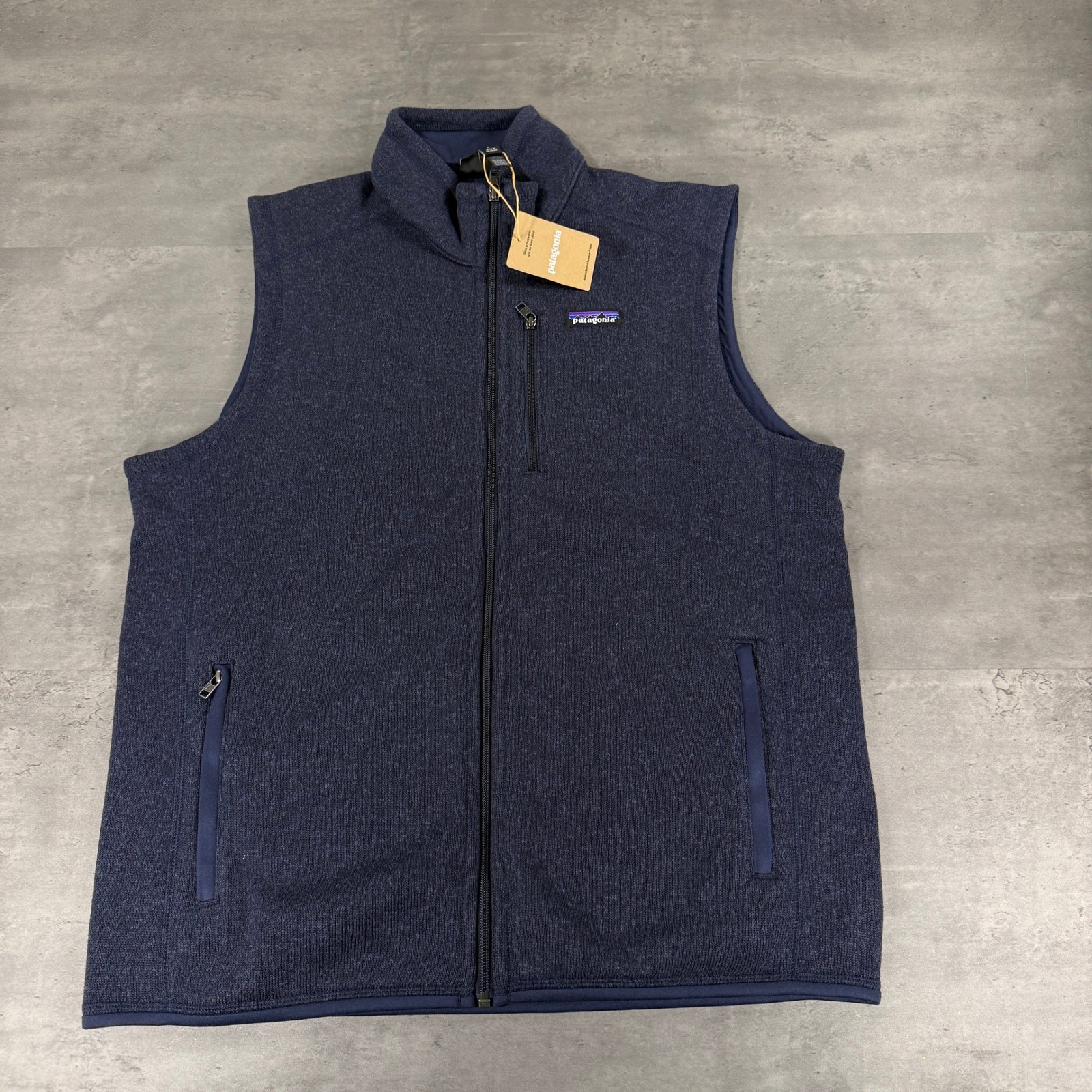 Patagonia Vest Mens Large Better Sweater New Navy Full Zip Fleece NEW Full Zip