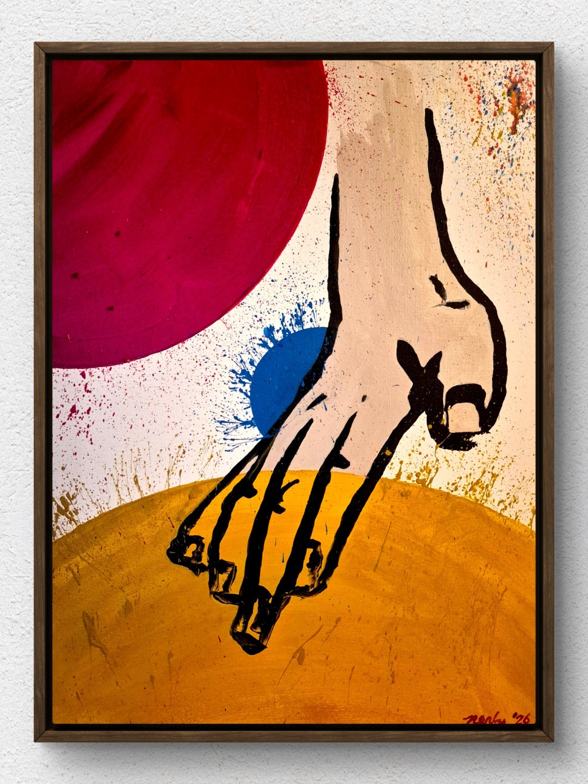 Original Abstract Pop Art Bold 12x16 Canvas Acrylic Signed Contemporary Art B11