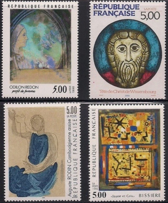 8641 - FRANCE - SCOTT# 2209 - 2212 (ART) - MNH - CAT $9.00 8641 - FRANCE - SCOTT# 2209 - 2212 (ART) - MNH - CAT $9.00
