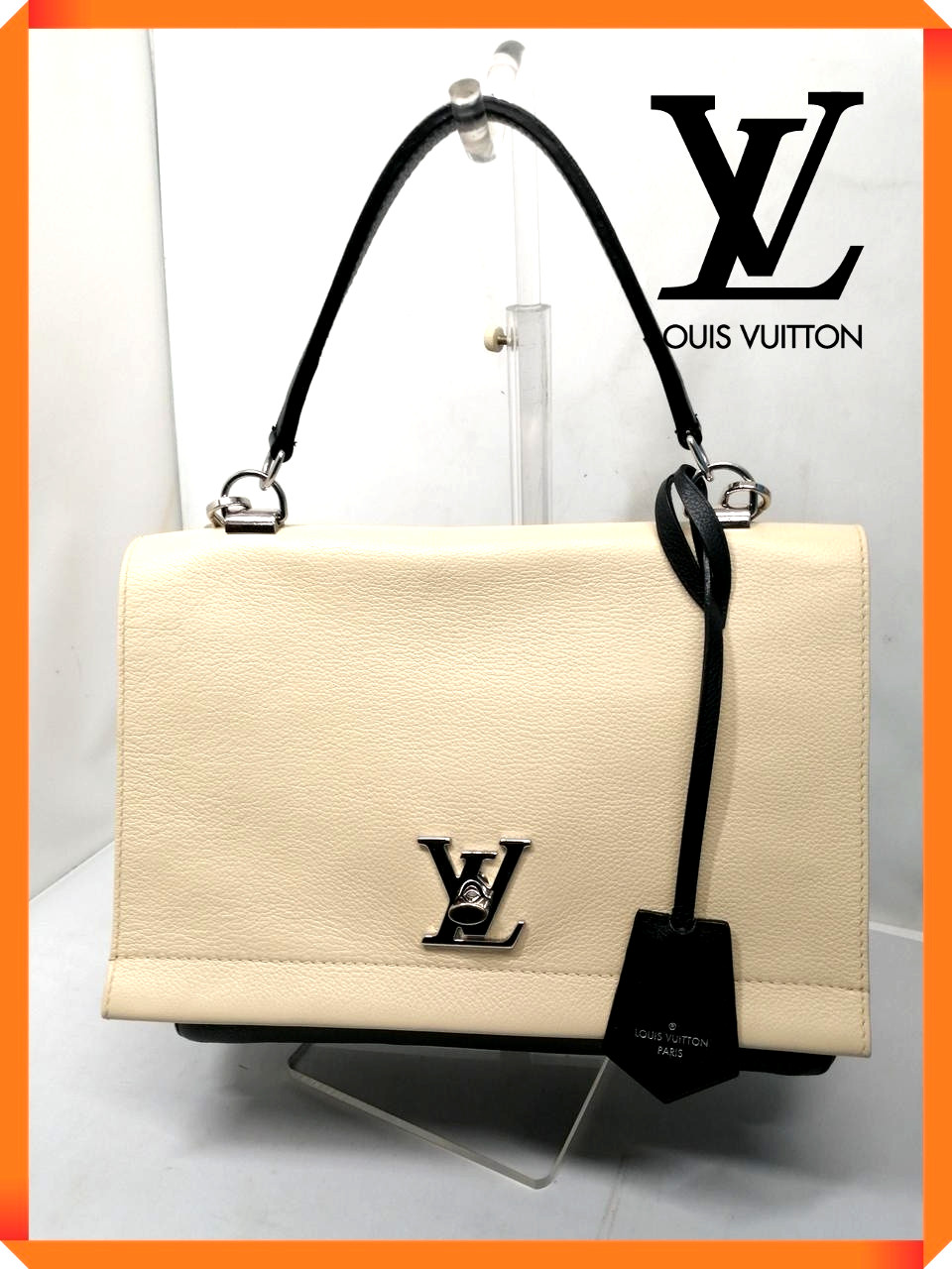 【Authentic】LOUIS VUITTON M50252 Lockme II Cartable 2Way Shoulder Bag Beige Black