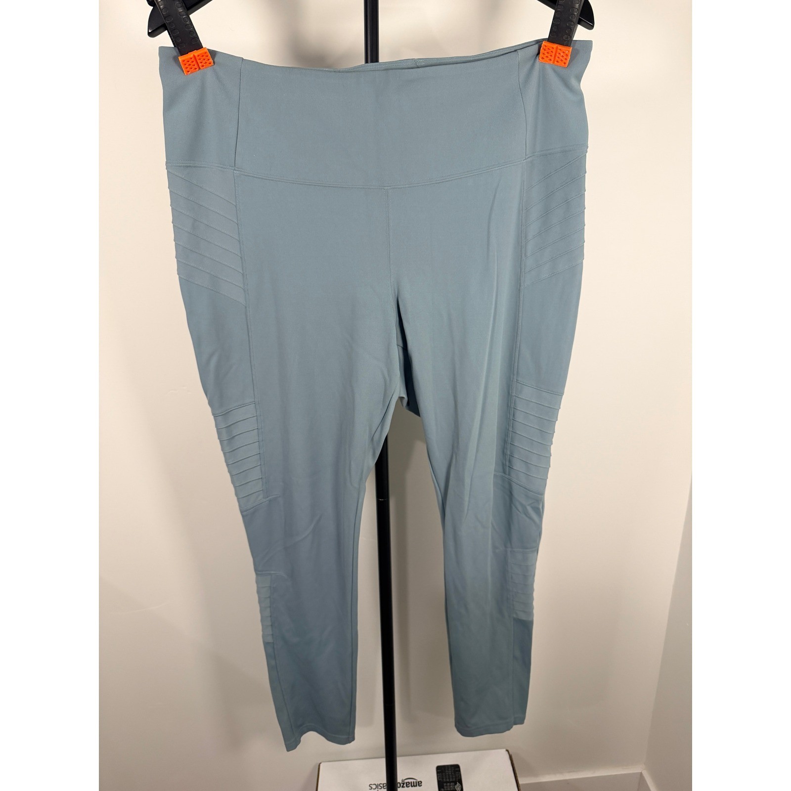 Athleta Delancey Moto Tight Leggings Blue High Rise Pockets 1X 598323-03