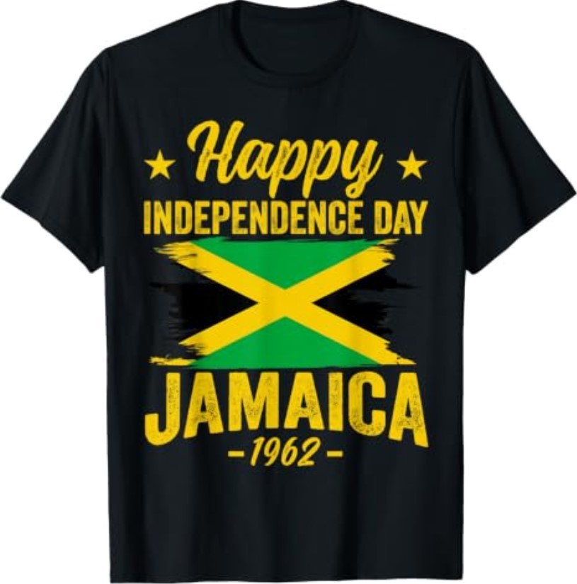 Happy Independence Day Jamaica 1962 Proud Jamaican Flag T-Shirt
