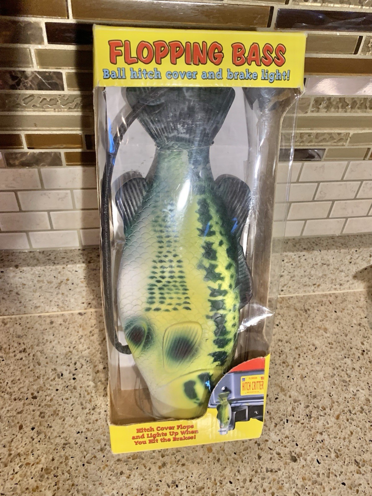 VTG 2005 Hitch Critters Flopping Bass Fish Ball Hitch Cover And Brake Light