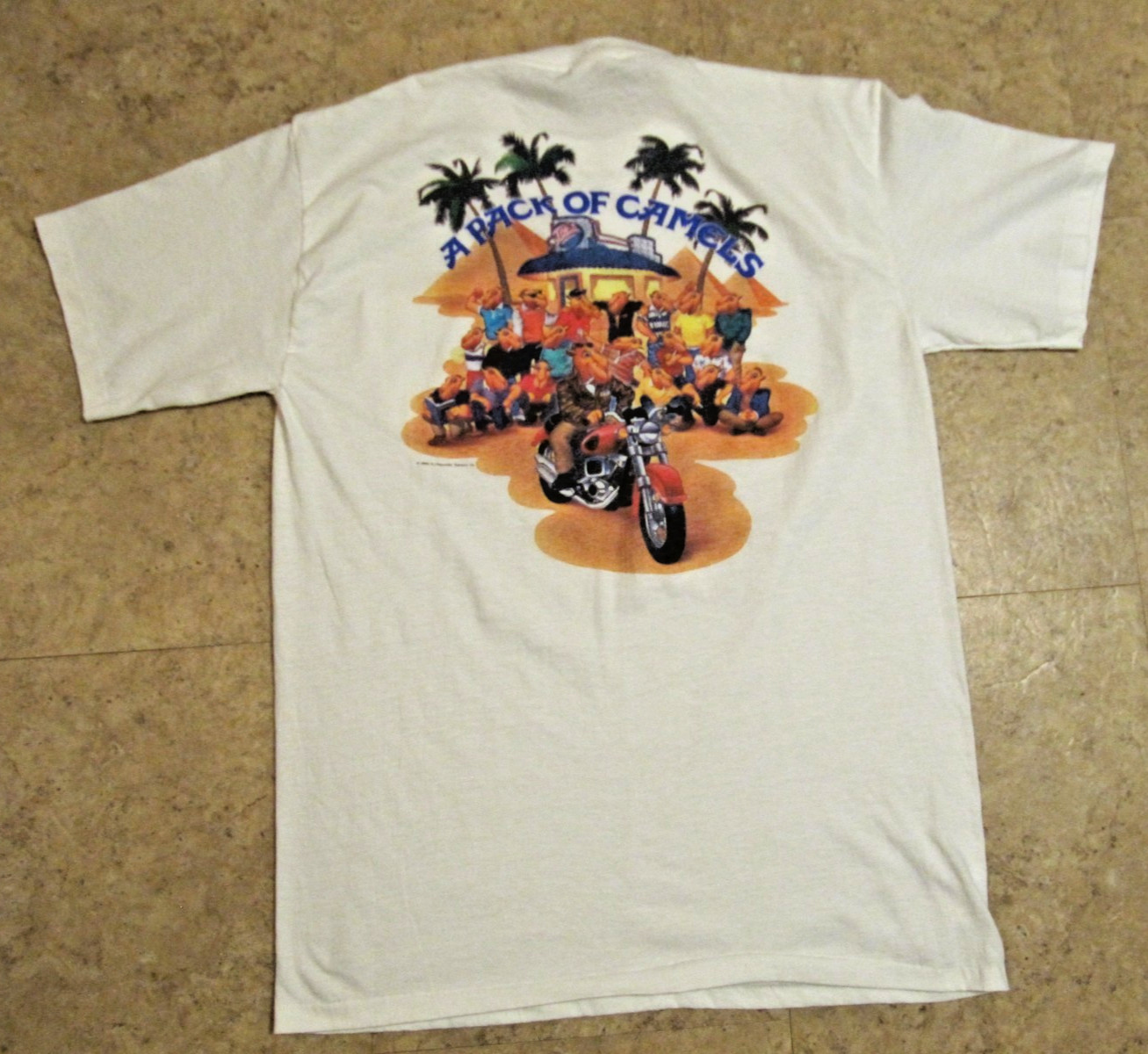 Vintage Single-Stitch Pack of Camels Biker Graphic Men\'s Size Large XL Chest 44\ Vintage Single-Stitch Pack of Camels Biker Graphic Men\'s Size Large XL Chest 44\