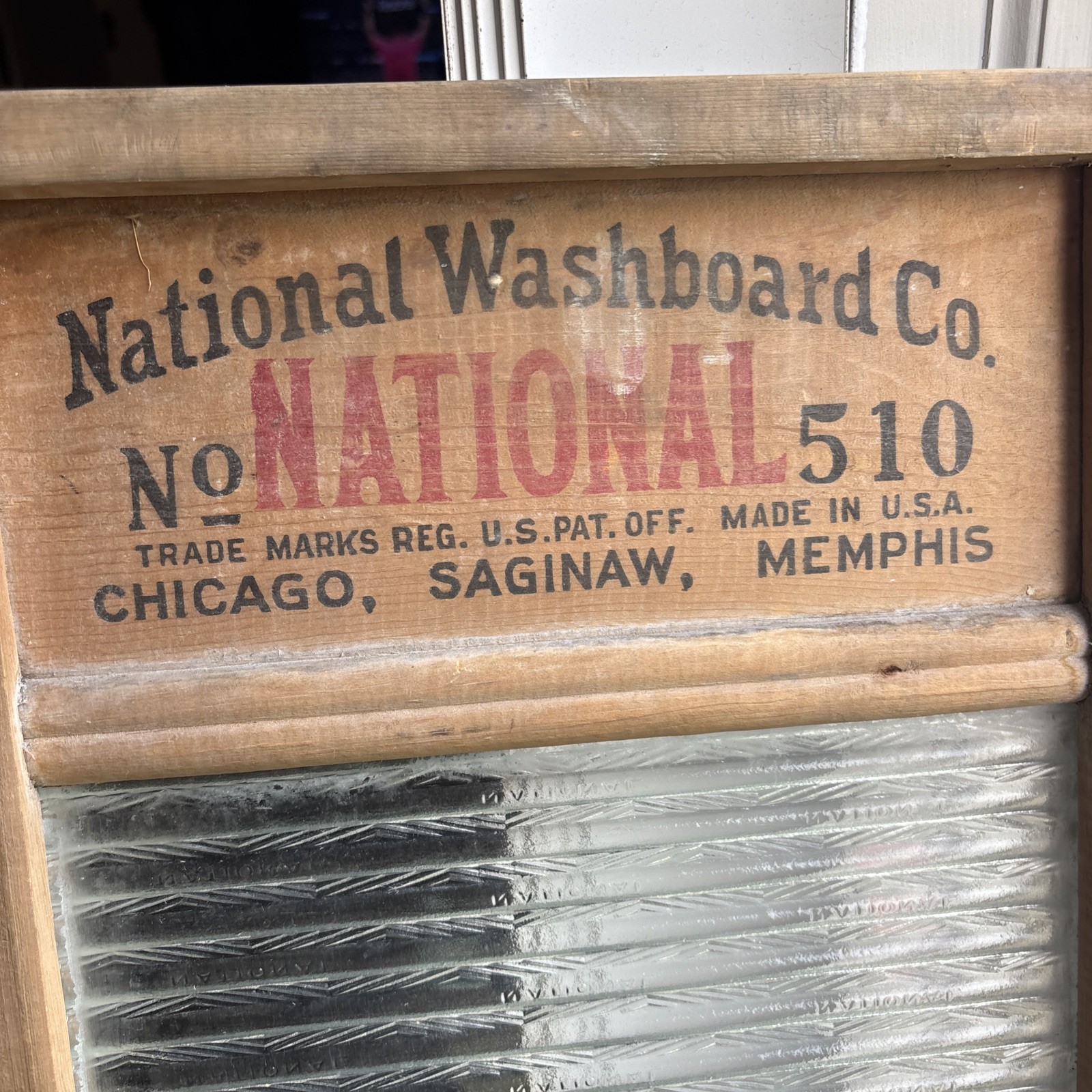 National Washboard Company Number 510 Chicago Saginaw Memphis Made In USA Glass National Washboard Company Number 510 Chicago Saginaw Memphis Made In USA Glass