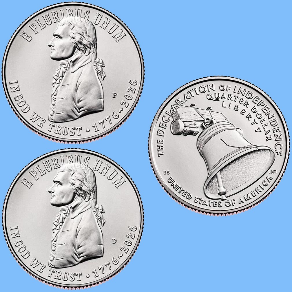 1776 - 2026 Washington Quarter ~ Independence ~ P & D Two Coin Set ~ Unc 1776 - 2026 Washington Quarter ~ Independence ~ P & D Two Coin Set ~ Unc