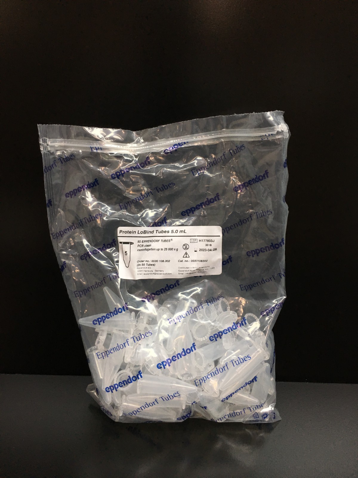 Eppendorf Cat No 0030108302 Protein LoBind Tubes 5.0mL Eppendorf Cat No 0030108302 Protein LoBind Tubes 5.0mL