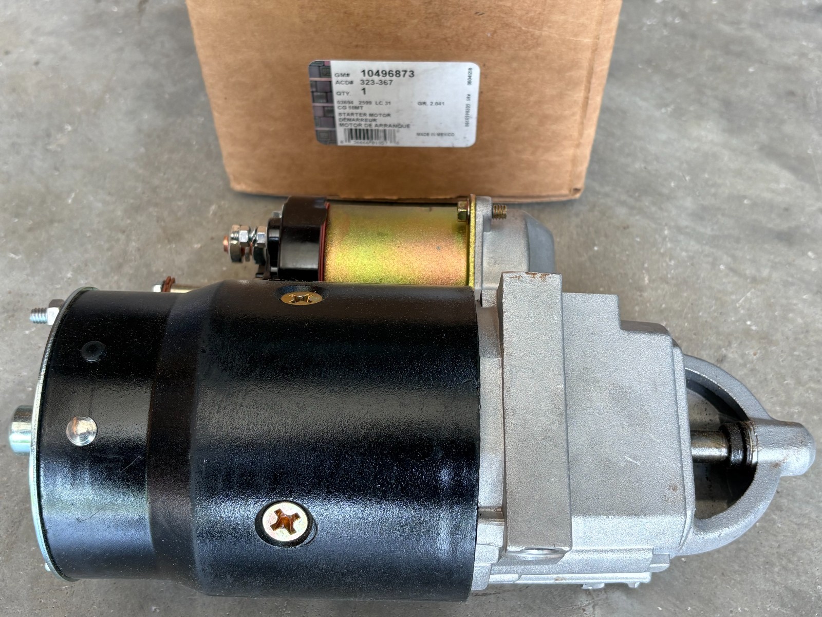 Remanufactured ACDelco 323-367 GM 10496873 Starter Motor For Select 82-94 Chevy^