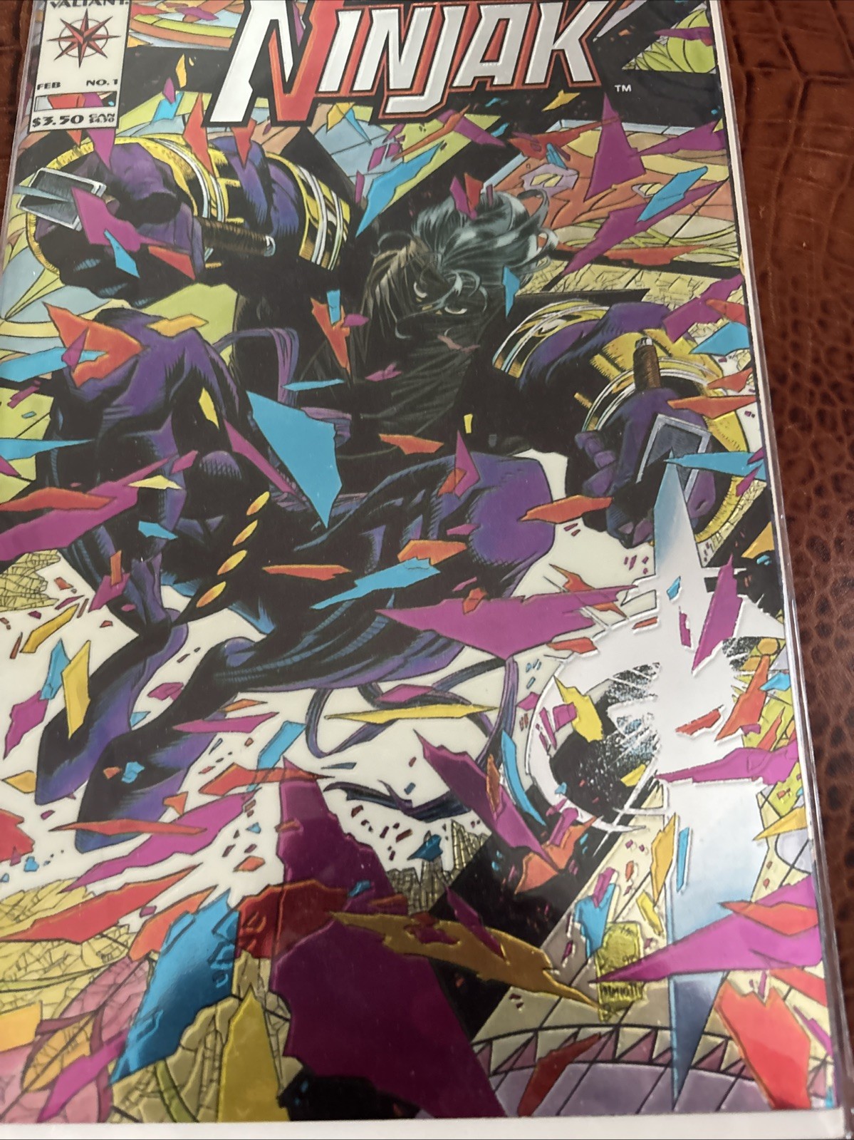 VALIANT COMICS: 1993 NINJAK #1 - SILVER CHROMIUM - Palmiotti - RARE VALIANT COMICS: 1993 NINJAK #1 - SILVER CHROMIUM - Palmiotti - RARE