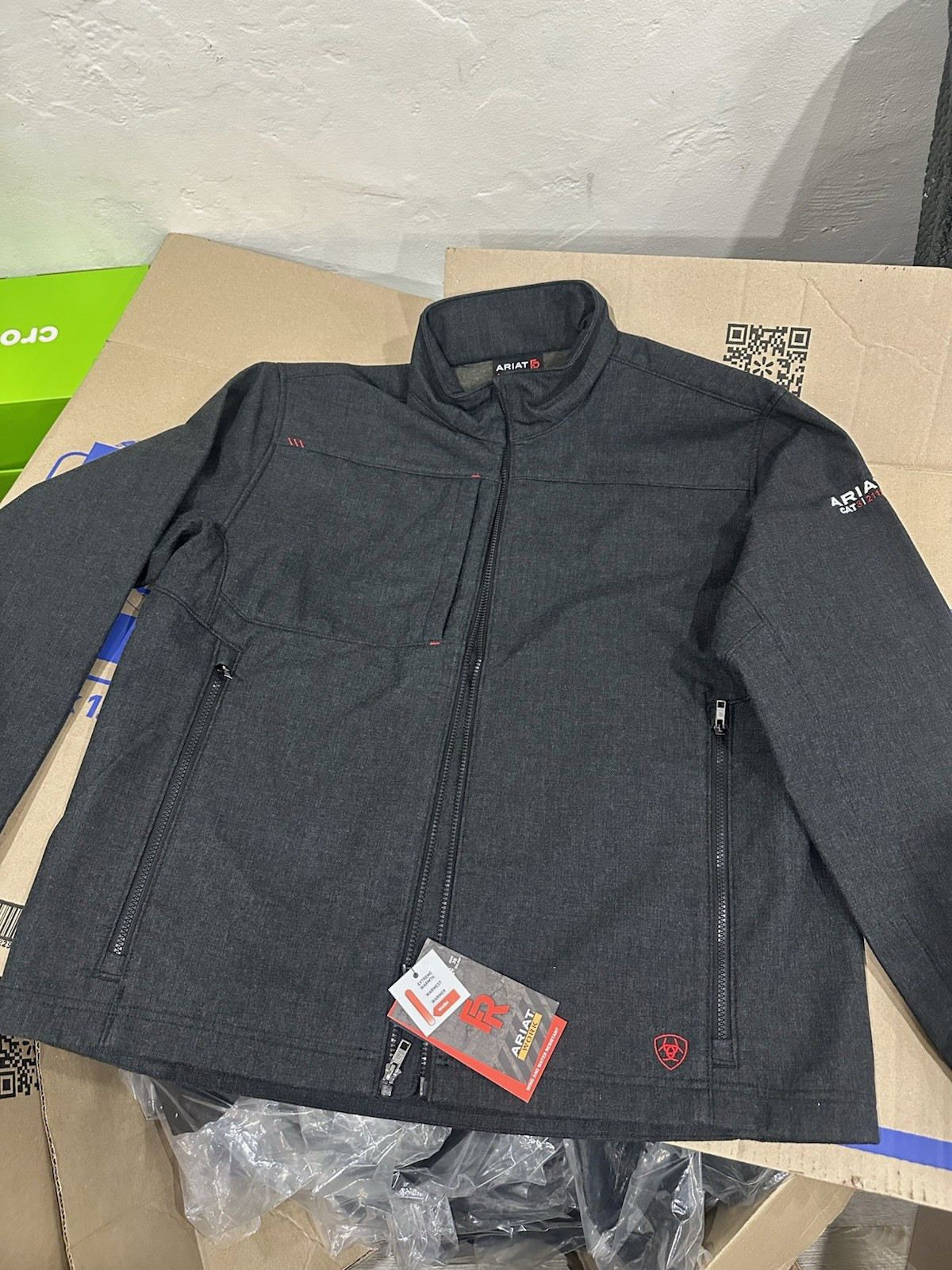 Ariat FR Wind & Water Resistant Men’s Gray Jacket Ariat FR Wind & Water Resistant Men’s Gray Jacket