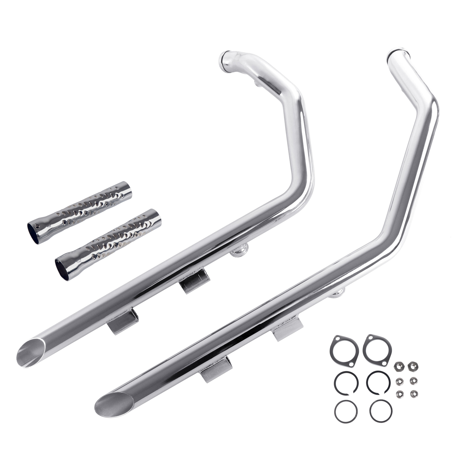 IRON GROWL 1.75\'\' Drag Pipes&Baffle for 2004-2013 Harley Sportster Upgrading