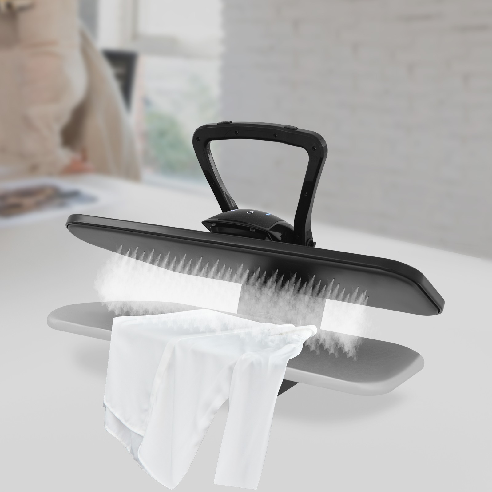 Professional 1600W Steam Press with LCD Display for Easy Clothes Ironing Professional 1600W Steam Press with LCD Display for Easy Clothes Ironing