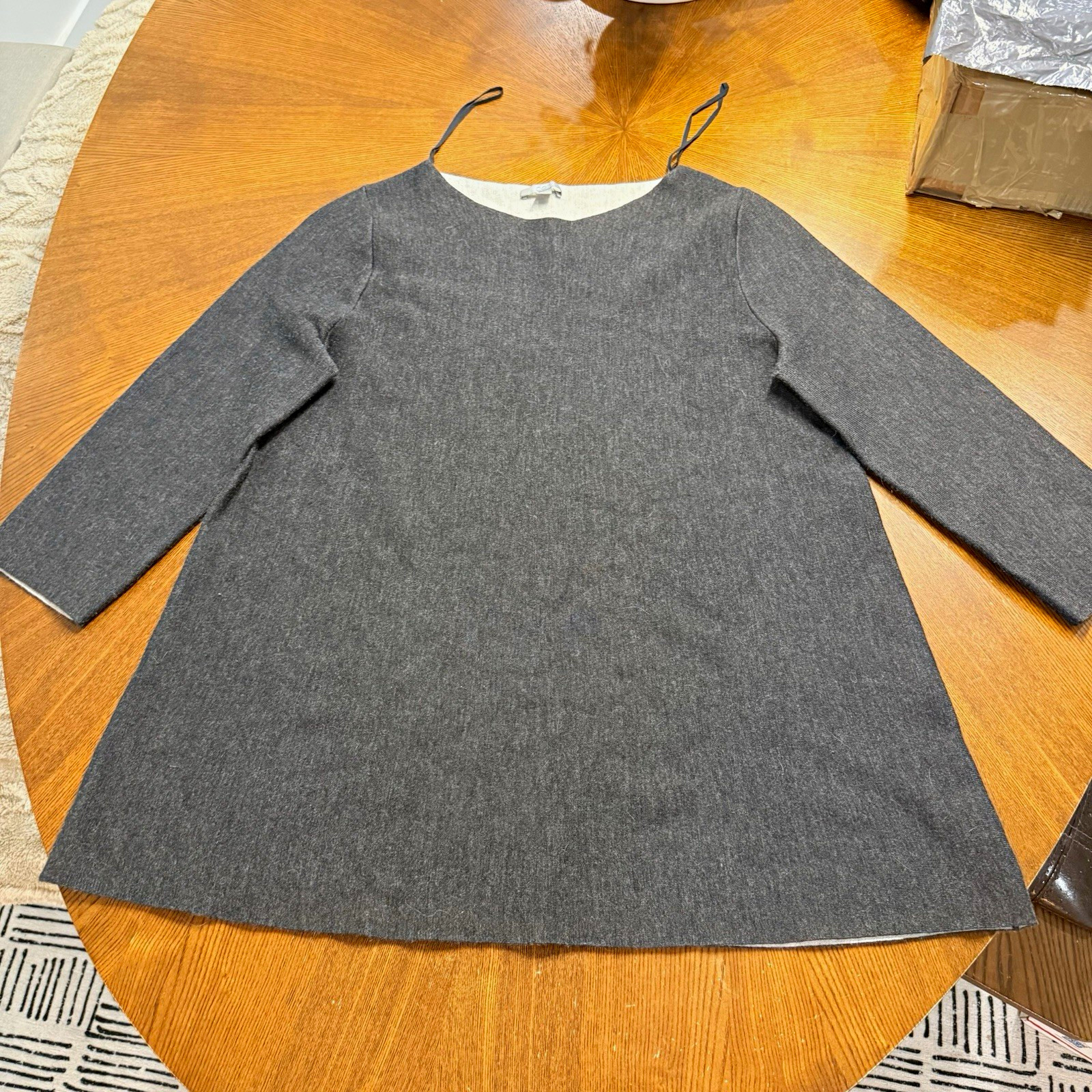 COS Women\'s steel Gray Wool Cashmere Knit Sweater S 3/4 Sleeve Pullover COS Women\'s steel Gray Wool Cashmere Knit Sweater S 3/4 Sleeve Pullover