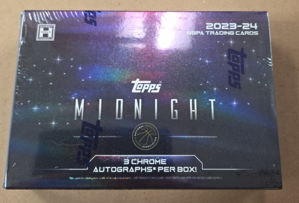 2023-24 Topps Midnight Basketball Hobby Box *3 Chrome Autos* (Factory Sealed)