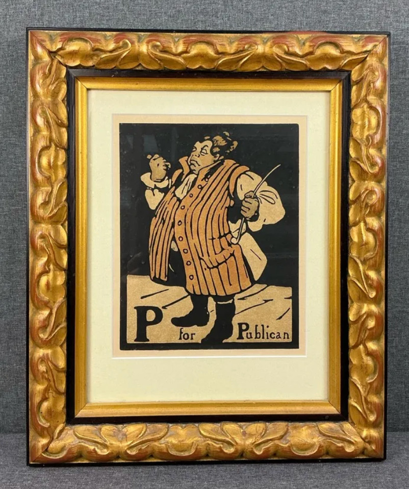 William Nicholson Antique 1898 Lithograph Print William Nicholson Antique 1898 Lithograph Print