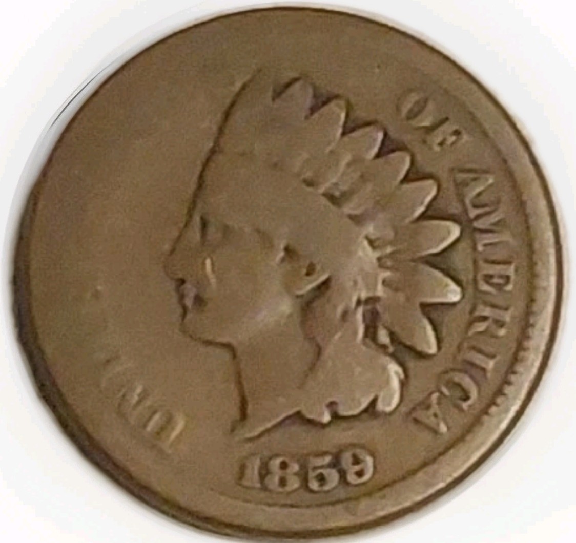 1859 Indian Head Cent Penny Good US Brown One Year Type Coin Free Post Tracking 1859 Indian Head Cent Penny Good US Brown One Year Type Coin Free Post Tracking