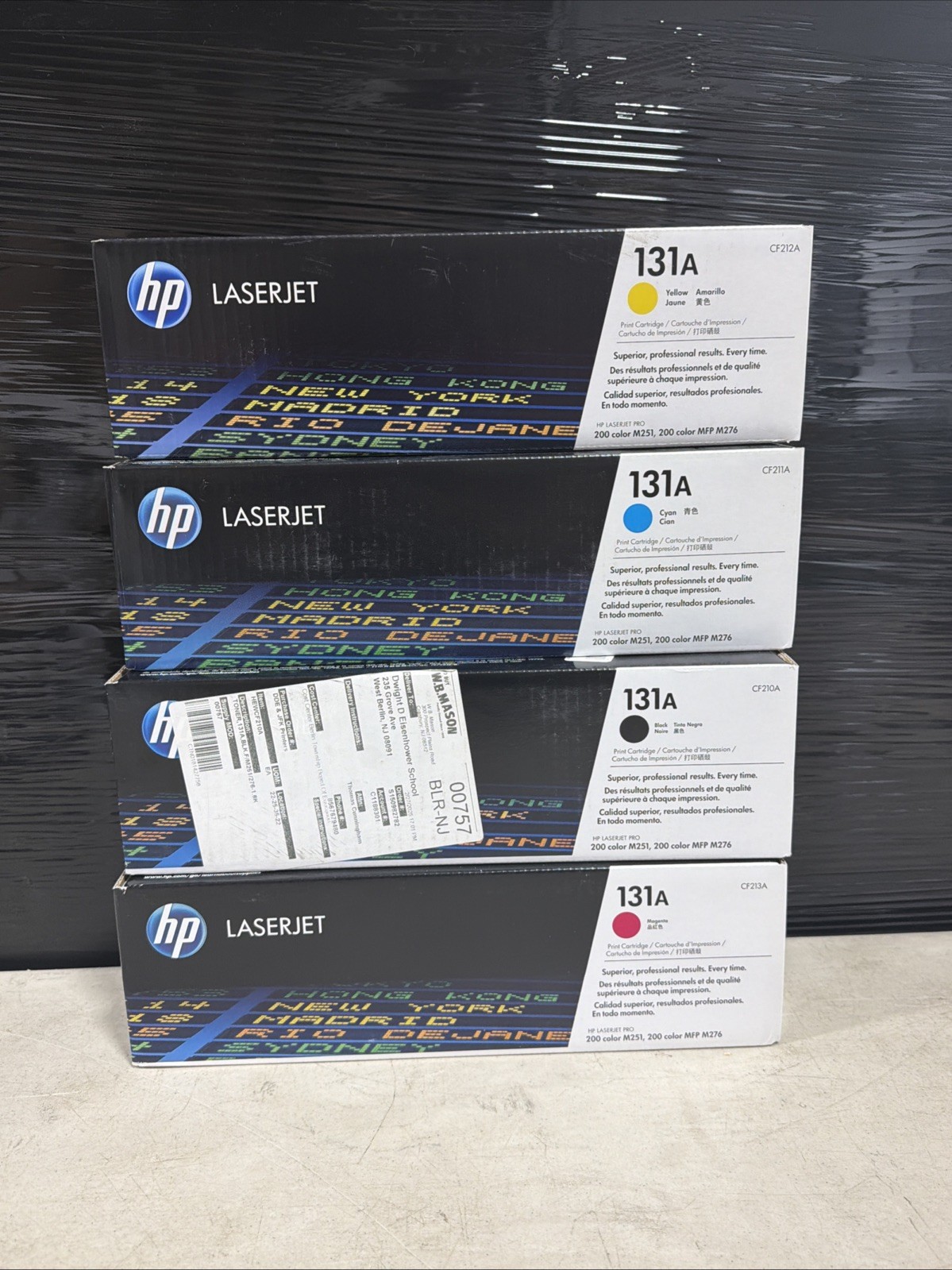NEW Set of 4 Genuine HP 131A Black & Color Magenta Cyan Yellow Print Toner OEM