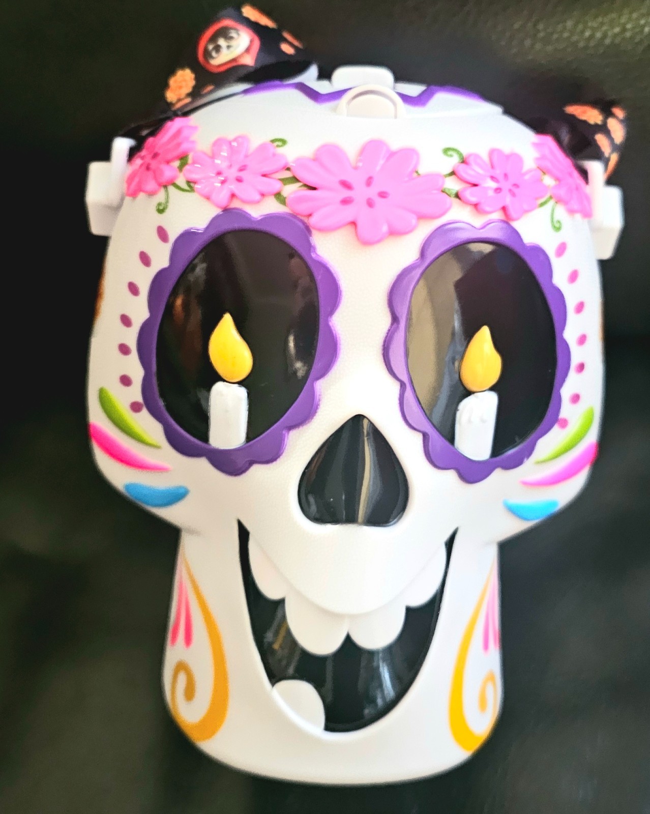 Disneyland 2024 Coco Day of The Dead Floral Skull Sipper Souvenir Cup Lights Up