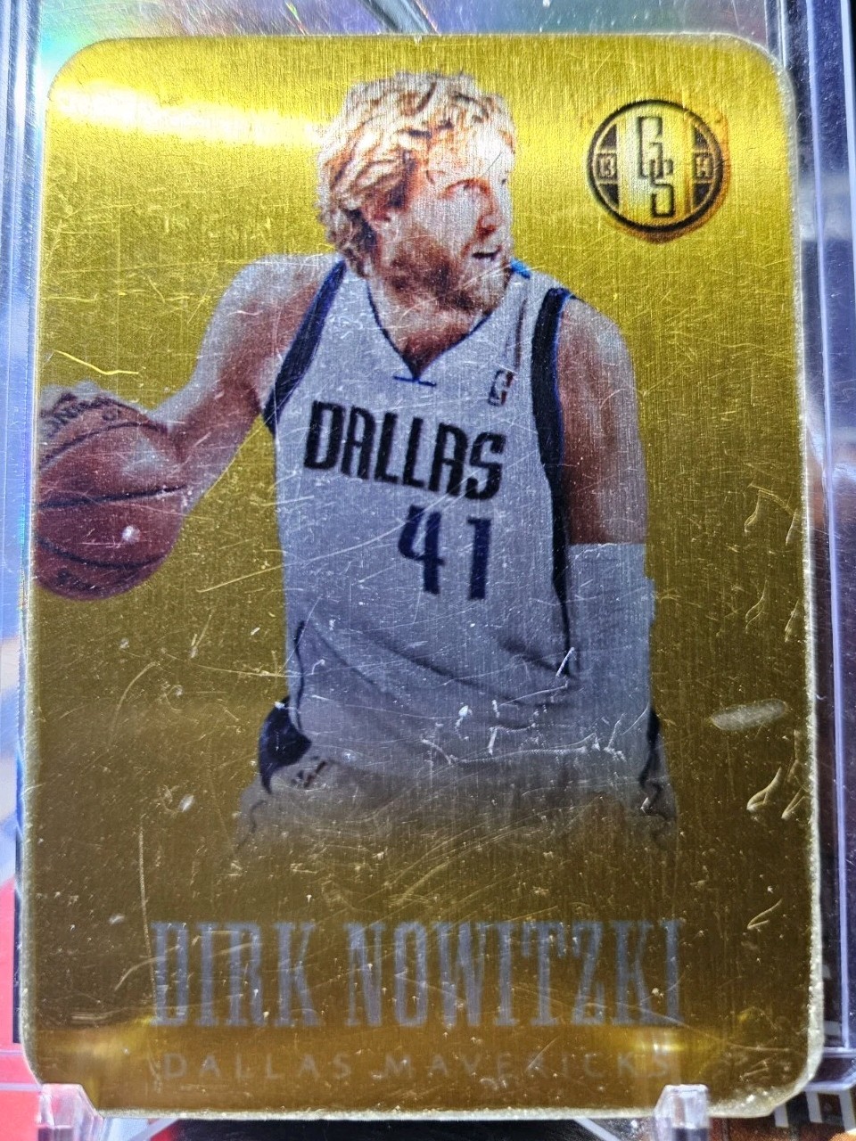 SSP 2013 DIRK NOWITZKI PANINI GOLD STANDARD METAL PLATE PLASTIC STILL ON METAL $ SSP 2013 DIRK NOWITZKI PANINI GOLD STANDARD METAL PLATE PLASTIC STILL ON METAL $