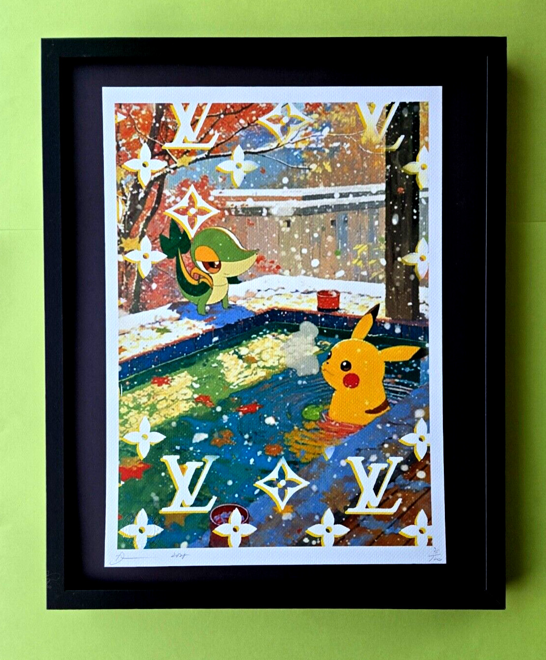 Death NYC LG Framed 16x20in Pop Art Original Certified POKEMONS ENJOYING LIFE 10 Death NYC LG Framed 16x20in Pop Art Original Certified POKEMONS ENJOYING LIFE 10