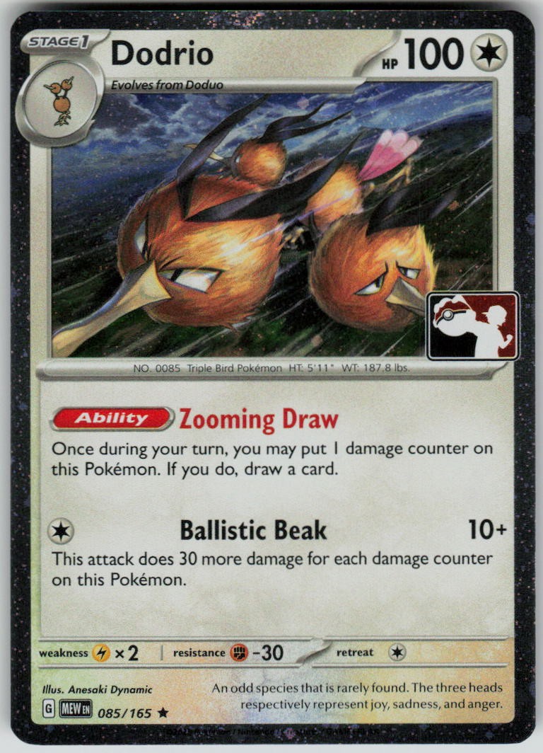 Dodrio (Cosmos Holo) Holofoil Prize Pack Series Cards 085/165 NM