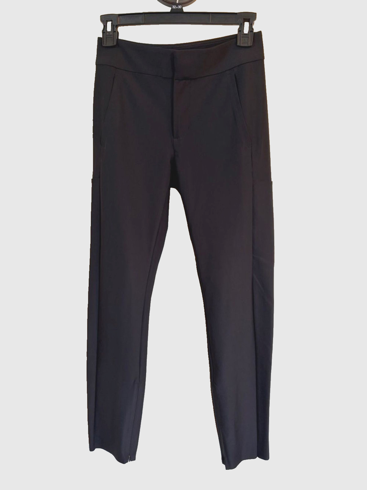Athleta Stellar Trouser Size 2 Black Stretch Ankle Pants Career Travel Mid Rise