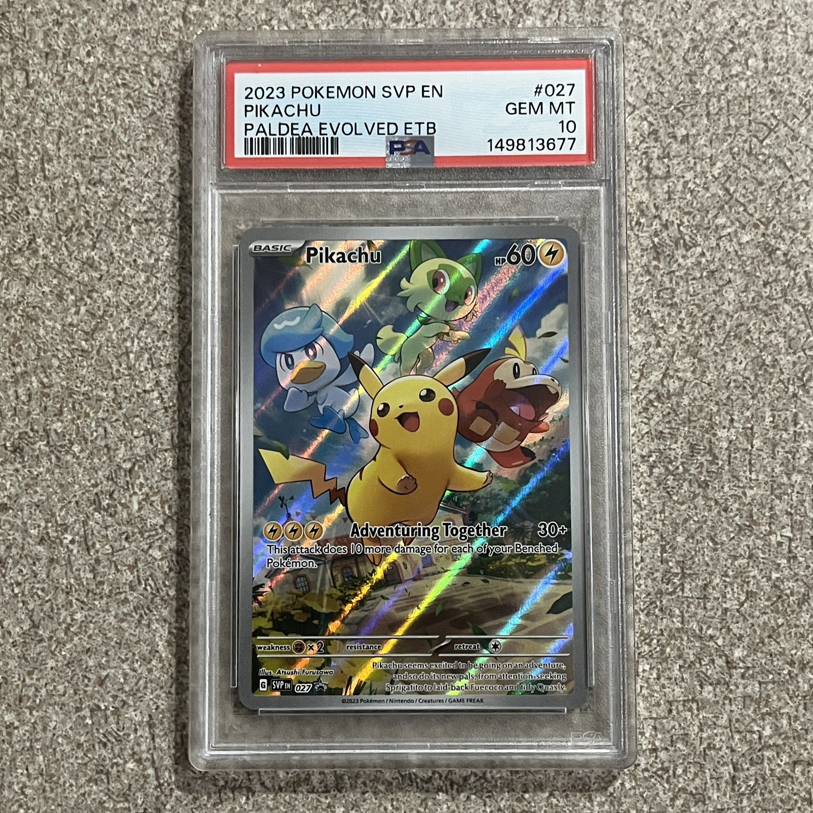 2023 POKEMON SVP EN-SV BLACK STAR PROMO #027 PIKACHU GEM MINT PSA 10 2023 POKEMON SVP EN-SV BLACK STAR PROMO #027 PIKACHU GEM MINT PSA 10