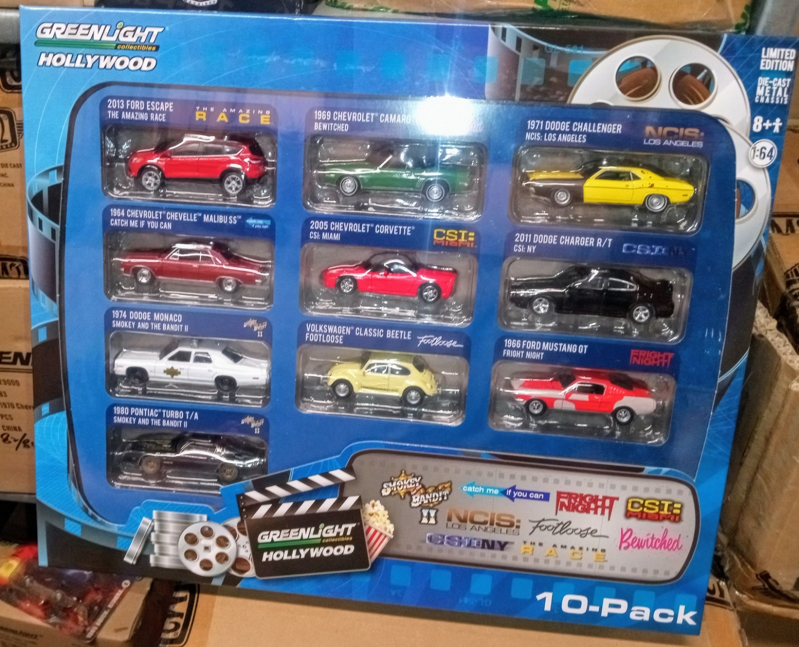 Greenlight Hollywood 10-Pack Smokey Bewitched Footloose Fright Night CSI NCIS Greenlight Hollywood 10-Pack Smokey Bewitched Footloose Fright Night CSI NCIS