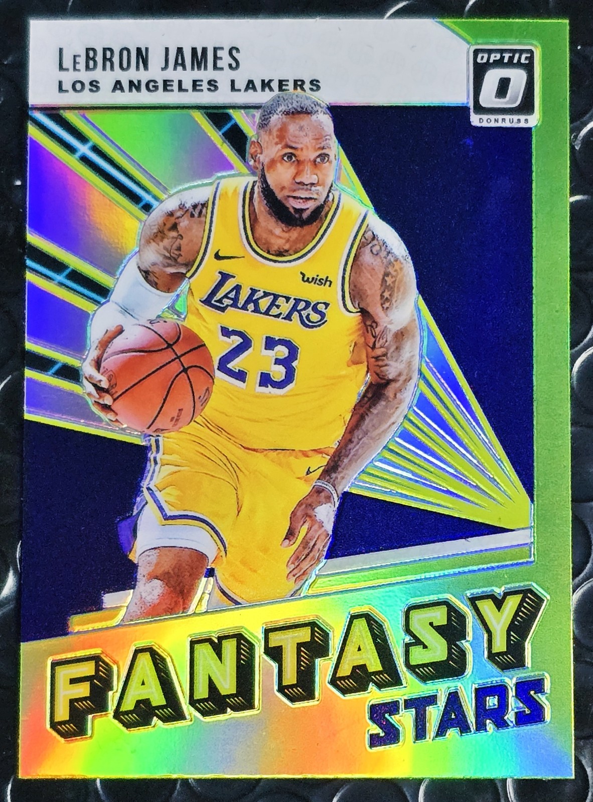 2018-19 DONRUSS OPTIC LEBRON JAMES FANTASY STARS GREEN PRIZM #2 MINT 2018-19 DONRUSS OPTIC LEBRON JAMES FANTASY STARS GREEN PRIZM #2 MINT