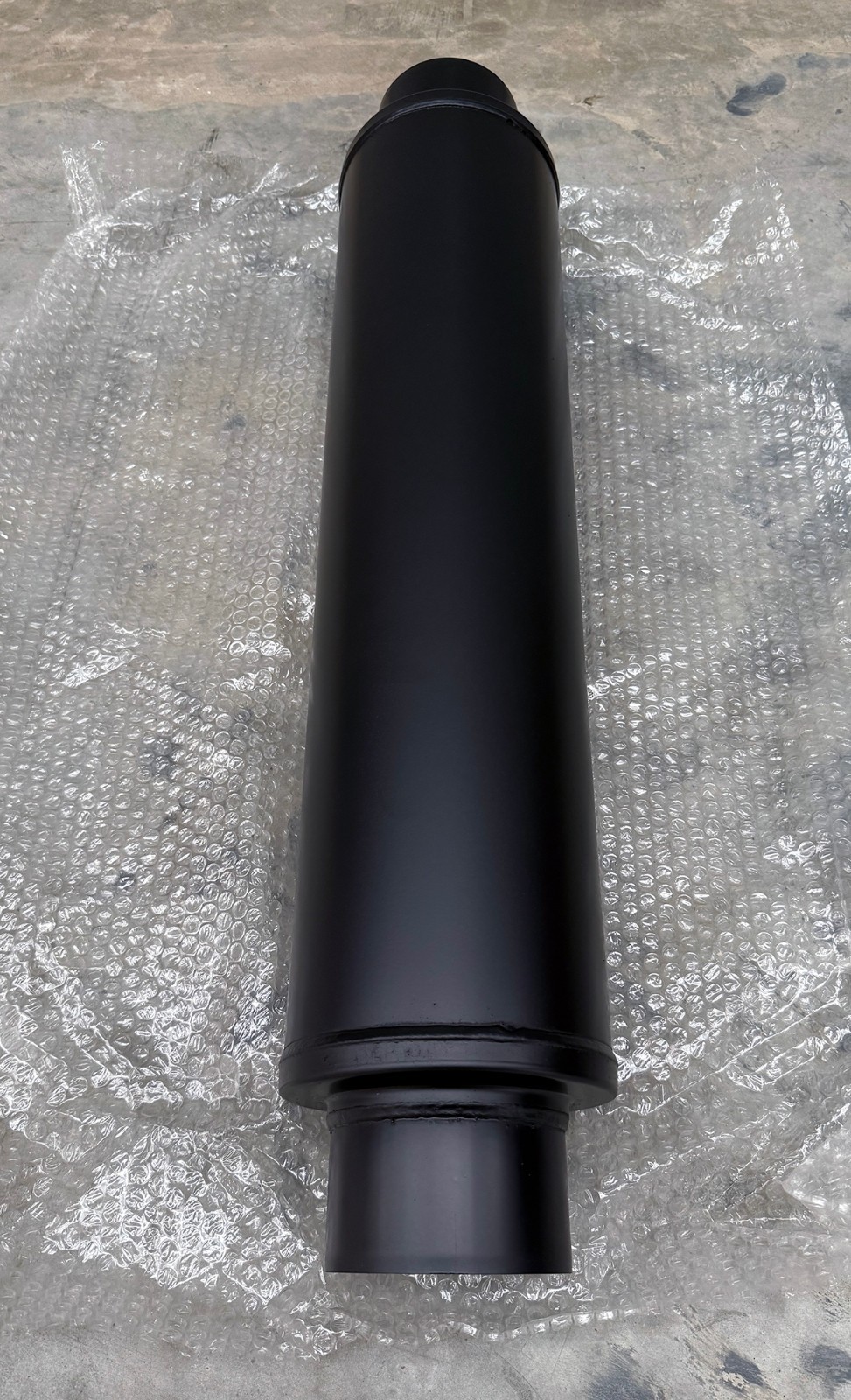 Universal Straight Through Black Stainless Exhaust Muffler 4 Universal Straight Through Black Stainless Exhaust Muffler 4