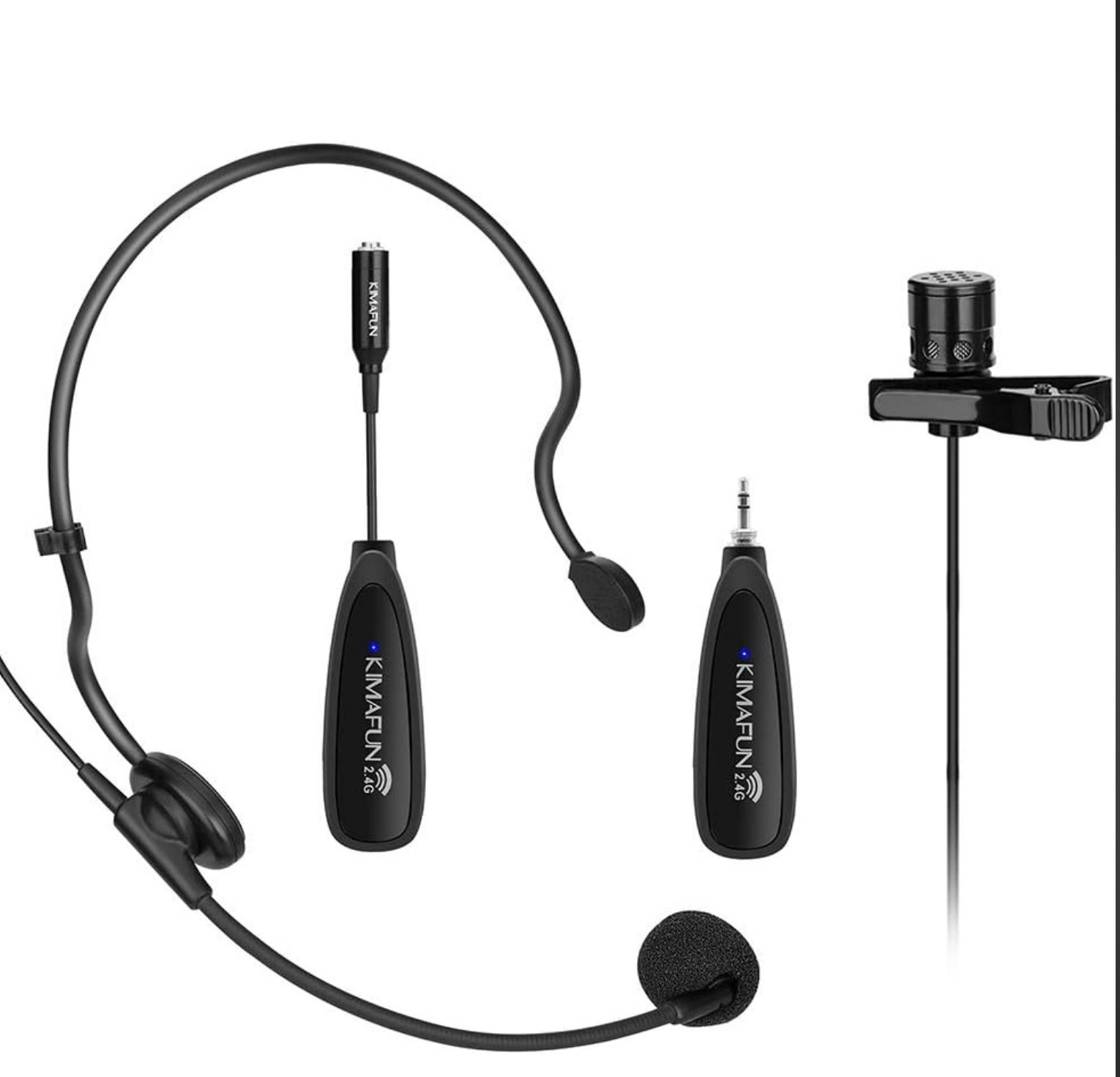 KIMAFUN Wireless Microphone System 2.4G Wireless Microphone Transmitter/Receiver KIMAFUN Wireless Microphone System 2.4G Wireless Microphone Transmitter/Receiver