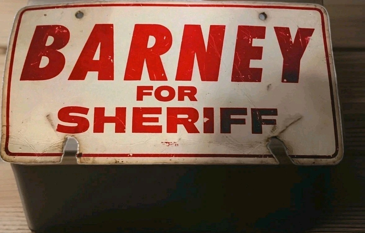 RARE 1992 ANDY GRIFFITH SHOW & DEPUTY BARNEY FOR SHERIFF MAYBERRY CAR PLATE RARE 1992 ANDY GRIFFITH SHOW & DEPUTY BARNEY FOR SHERIFF MAYBERRY CAR PLATE