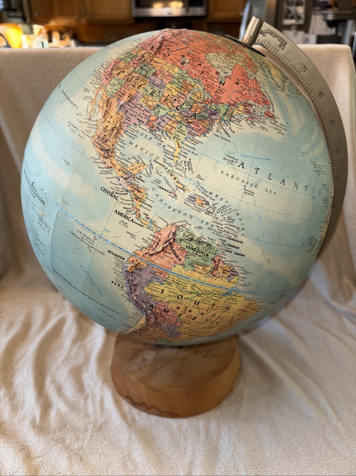 Vtg 1960\'S REPLOGLE STEREO RELIEF GLOBE MCM TOPOGRAPHIC Raised Texture EUC 12\ Vtg 1960\'S REPLOGLE STEREO RELIEF GLOBE MCM TOPOGRAPHIC Raised Texture EUC 12\