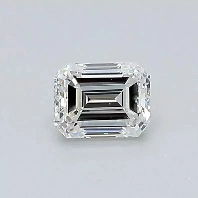 Natural White Diamond 1.25 CT Emerald Cut 6x8 mm VVS1 D Grade Certified Stone