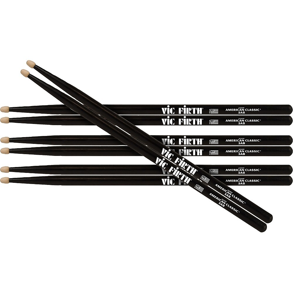 Vic Firth Buy 3 Pairs of Black Drum Sticks, Get 1 Free 5A