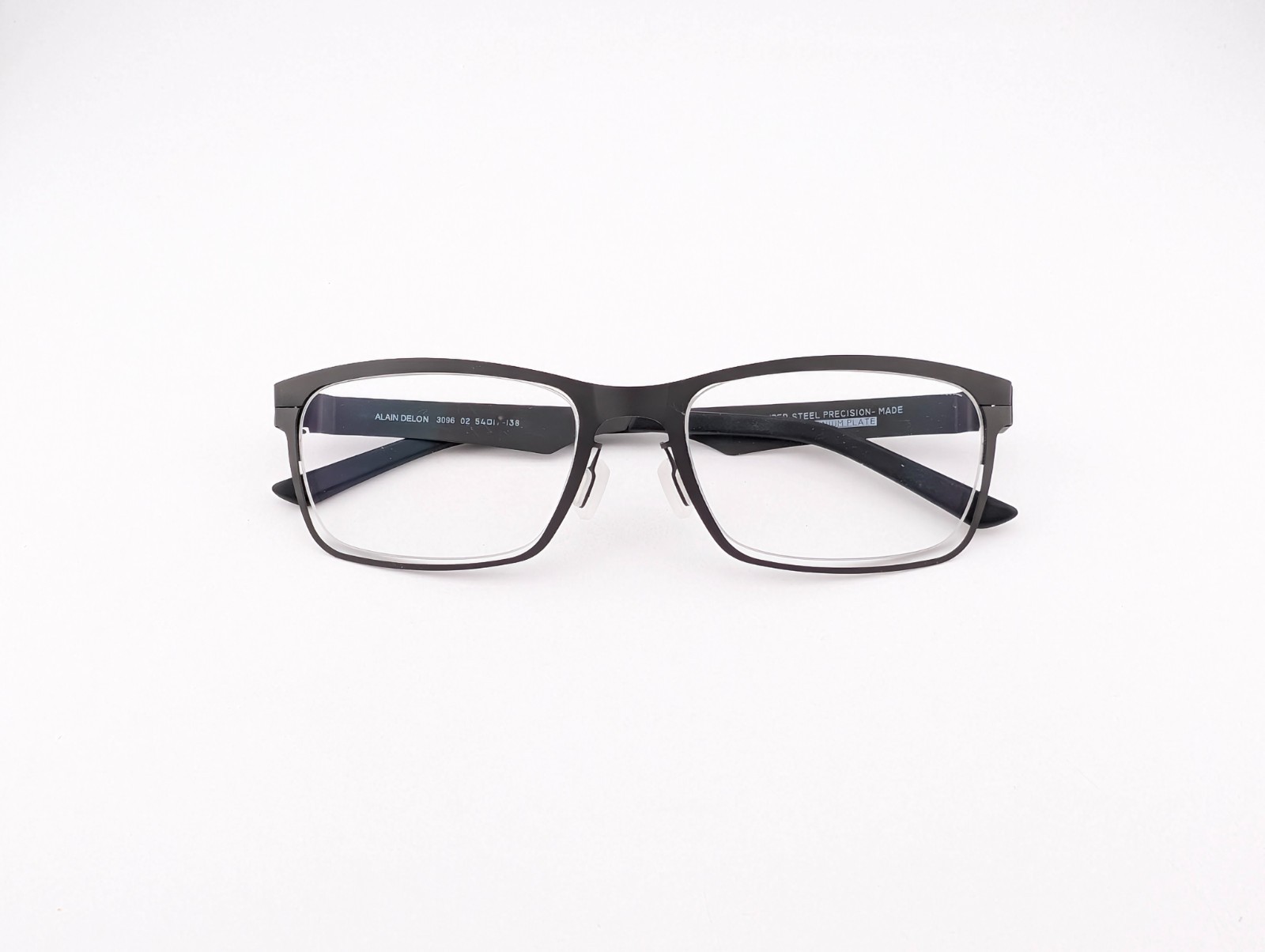 Alain Delon Eyeglasses, Frames Only, 3096 02 Matte Grey, 54-17-138, Titanium