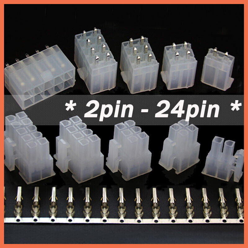Molex 2 To 24 Pin Way 4.2mm Multi Plug Connector Sets Male + Female + Terminal
