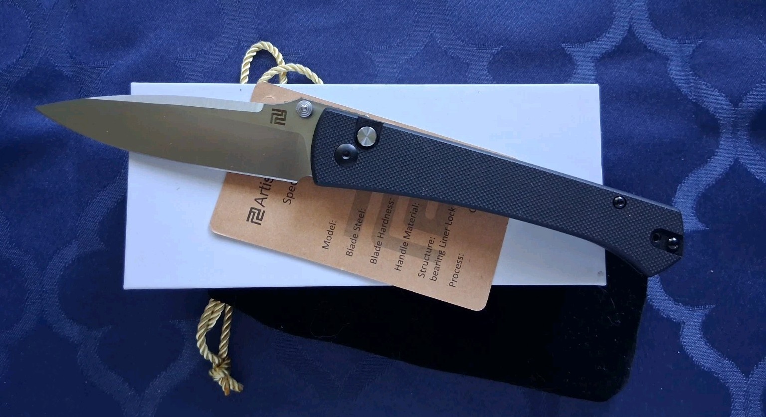 *NEW*🔥 ARTISAN CUTLERY Andromeda Folding Knife w/G10 Handle & AR-RPM9  (1856P)