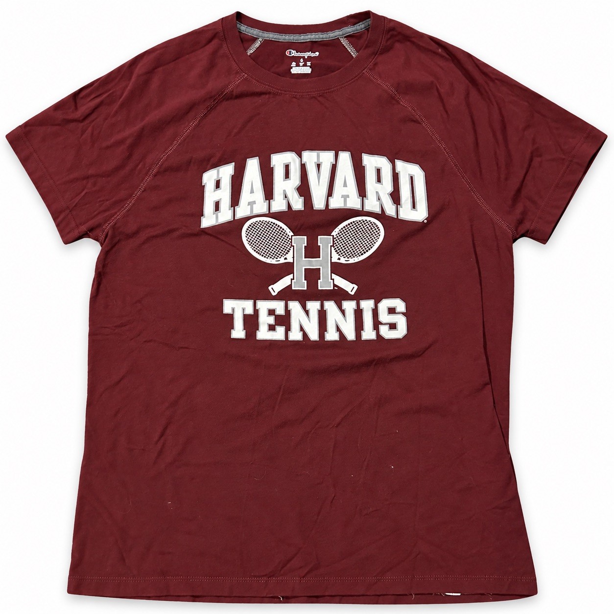 Vintage Harvard Tennis Champion  Athletic T-Shirt Maroon Men\'s Size Large 