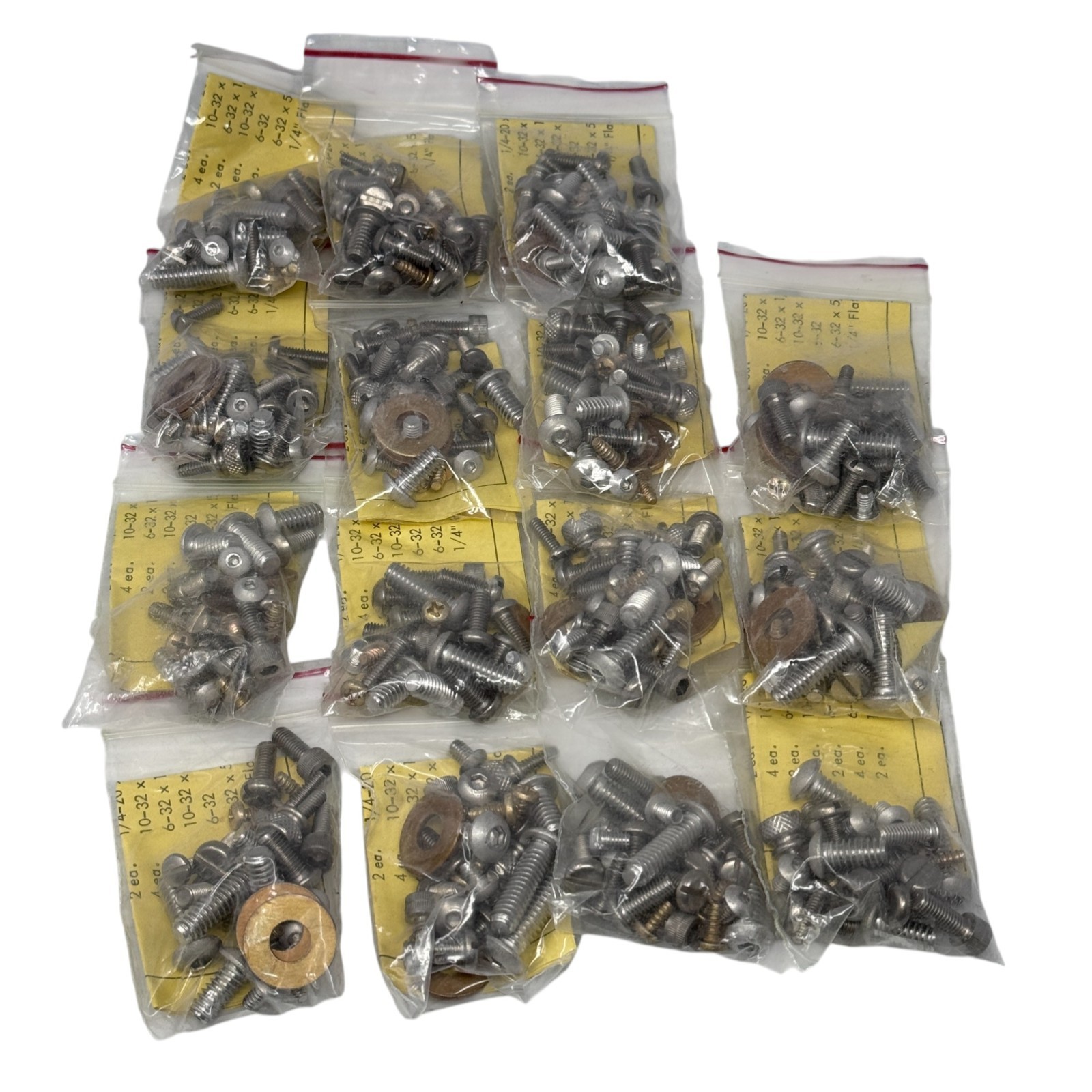 Lot of 15 – PKG #212 Screw Assortment Kits Issue with Polygraphs – SS + Washer Lot of 15 – PKG #212 Screw Assortment Kits Issue with Polygraphs – SS + Washer