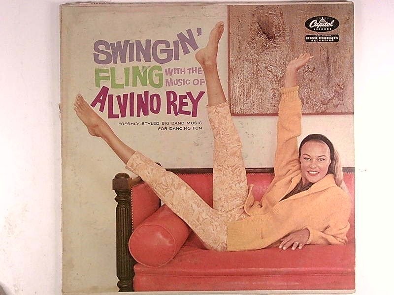 Alvino Rey – Swingin' Fling LP Record 1958 Capitol Records Big Band 33 RPM Alvino Rey – Swingin' Fling LP Record 1958 Capitol Records Big Band 33 RPM