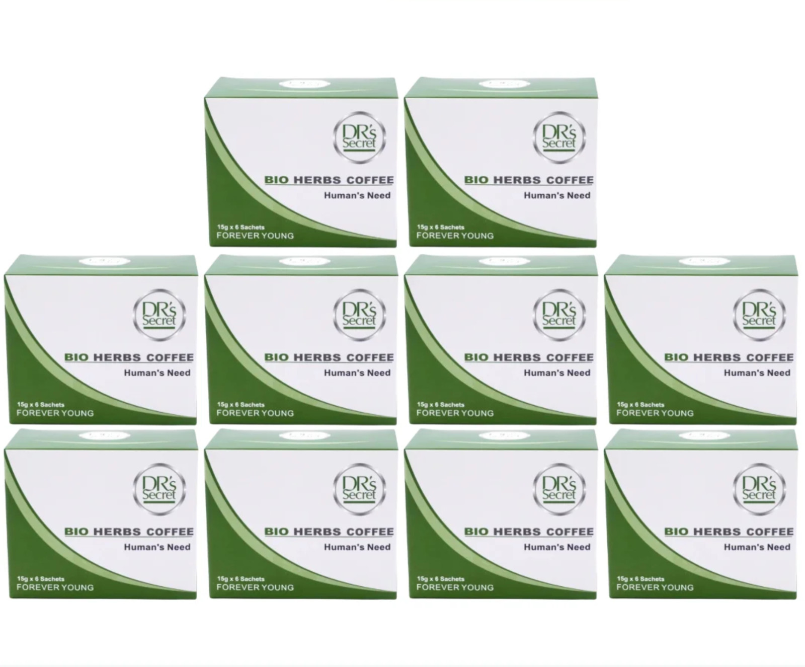 100% ORIGINAL 10 Boxes Organic Coffee Premium 15g( 6 x10 Sachets/Box)