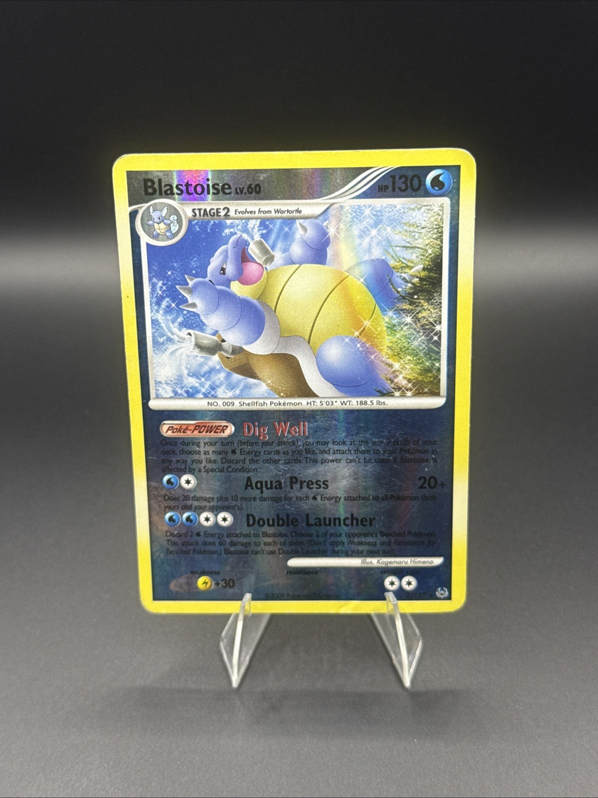 Pokémon Blastoise 2/127 Platinum Reverse Holo Damage