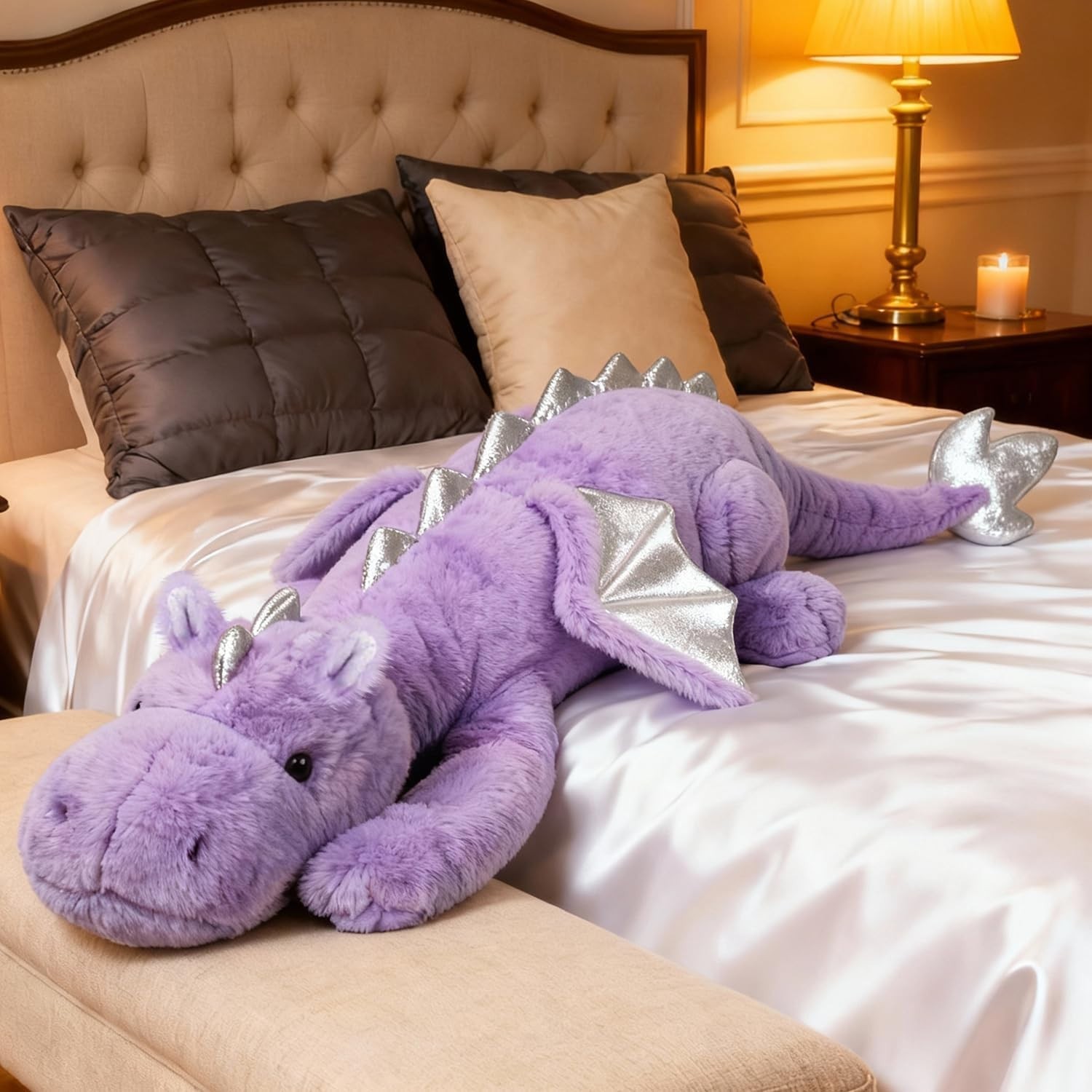 Giant Stuffed Animal Plush Toy 50in 3Lb Purple Dragon ARELUX Large Animals Cute Giant Stuffed Animal Plush Toy 50in 3Lb Purple Dragon ARELUX Large Animals Cute